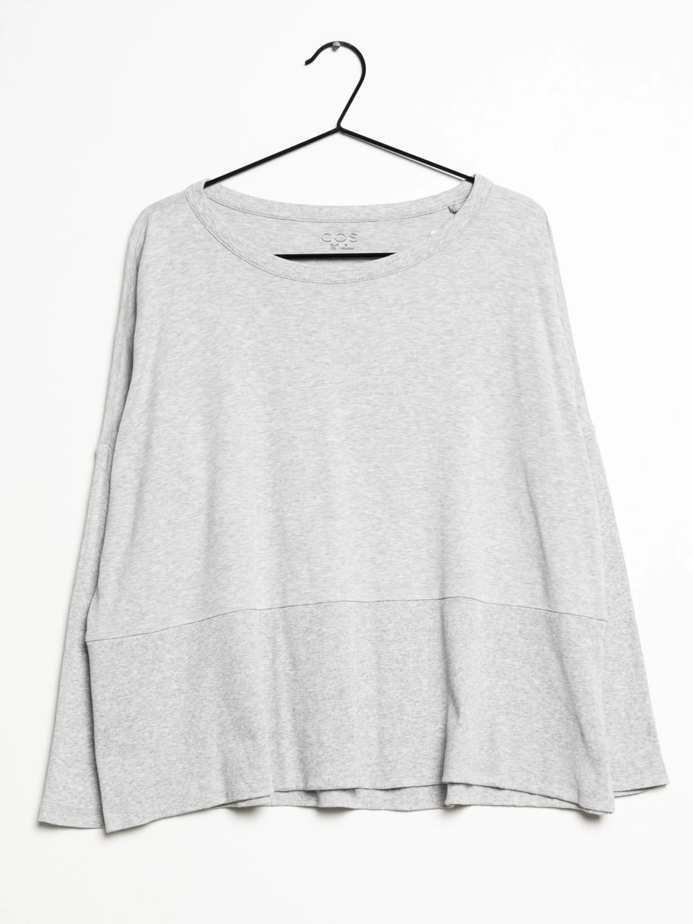 COS Light Gray Drop-Shoulder Oversized Swing Athletic Cozy Top- Large